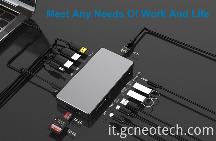 Thunderbolt Dock with Thunderbolt 4 cable